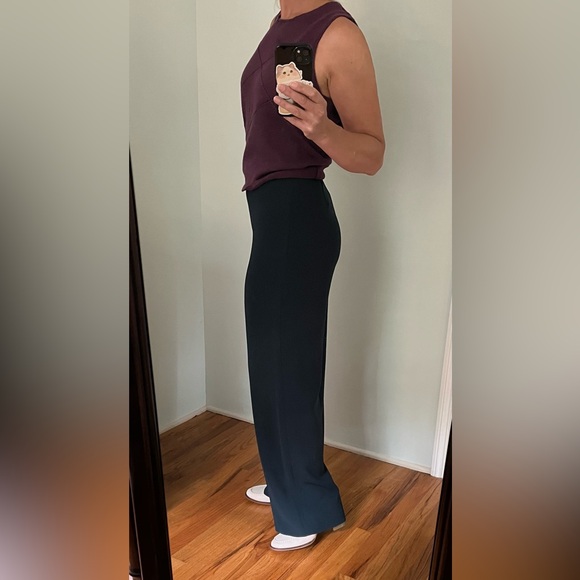 Vintage Jones New York Forest Green Wide Leg Pants Size 10 - Picture 9 of 14